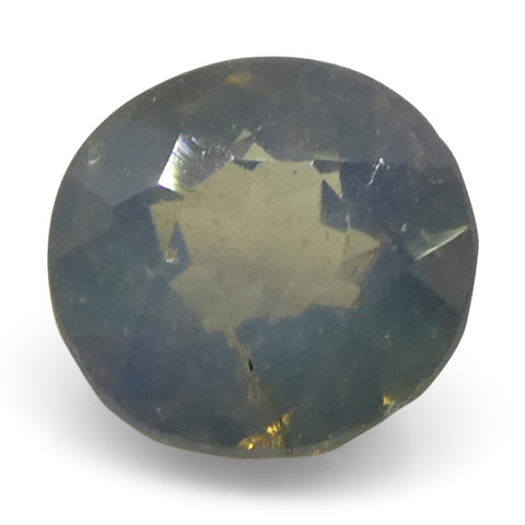 0.56ct Oval Greenish Yellow to Greyish Purple Alexandrite from Sri Lanka, Unheated