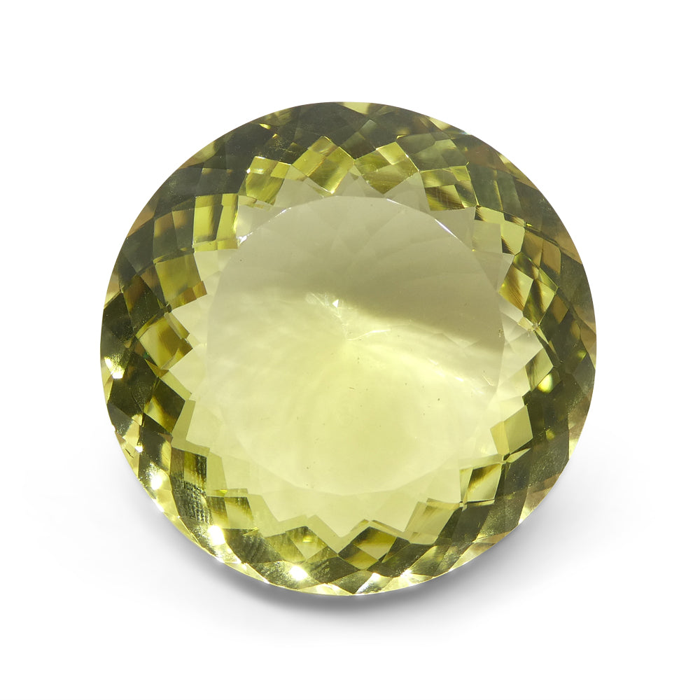 81.5ct Round Lemon Yellow Citrine from Brazil - Skyjems Wholesale Gemstones