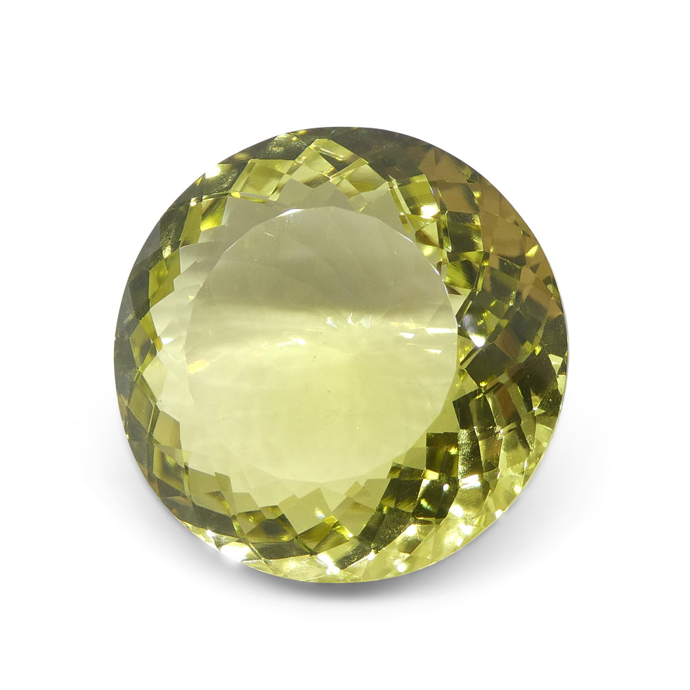 81.5ct Round Lemon Yellow Citrine from Brazil - Skyjems Wholesale Gemstones