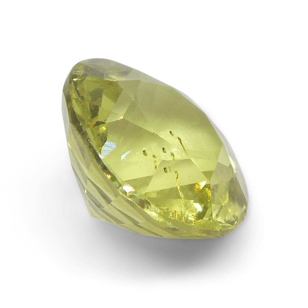 1.84ct Round Green-Yellow Chrysoberyl from Brazil - Skyjems Wholesale Gemstones