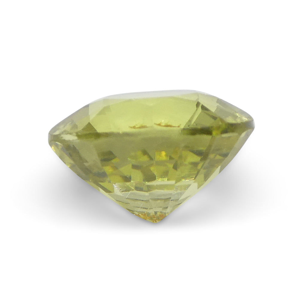 1.84ct Round Green-Yellow Chrysoberyl from Brazil - Skyjems Wholesale Gemstones