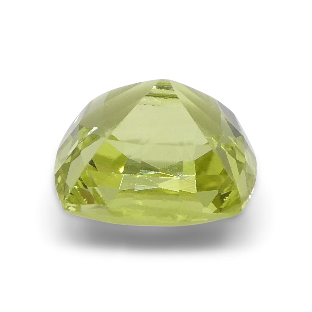 1.68ct Square Cushion Green-Yellow Chrysoberyl from Brazil - Skyjems Wholesale Gemstones