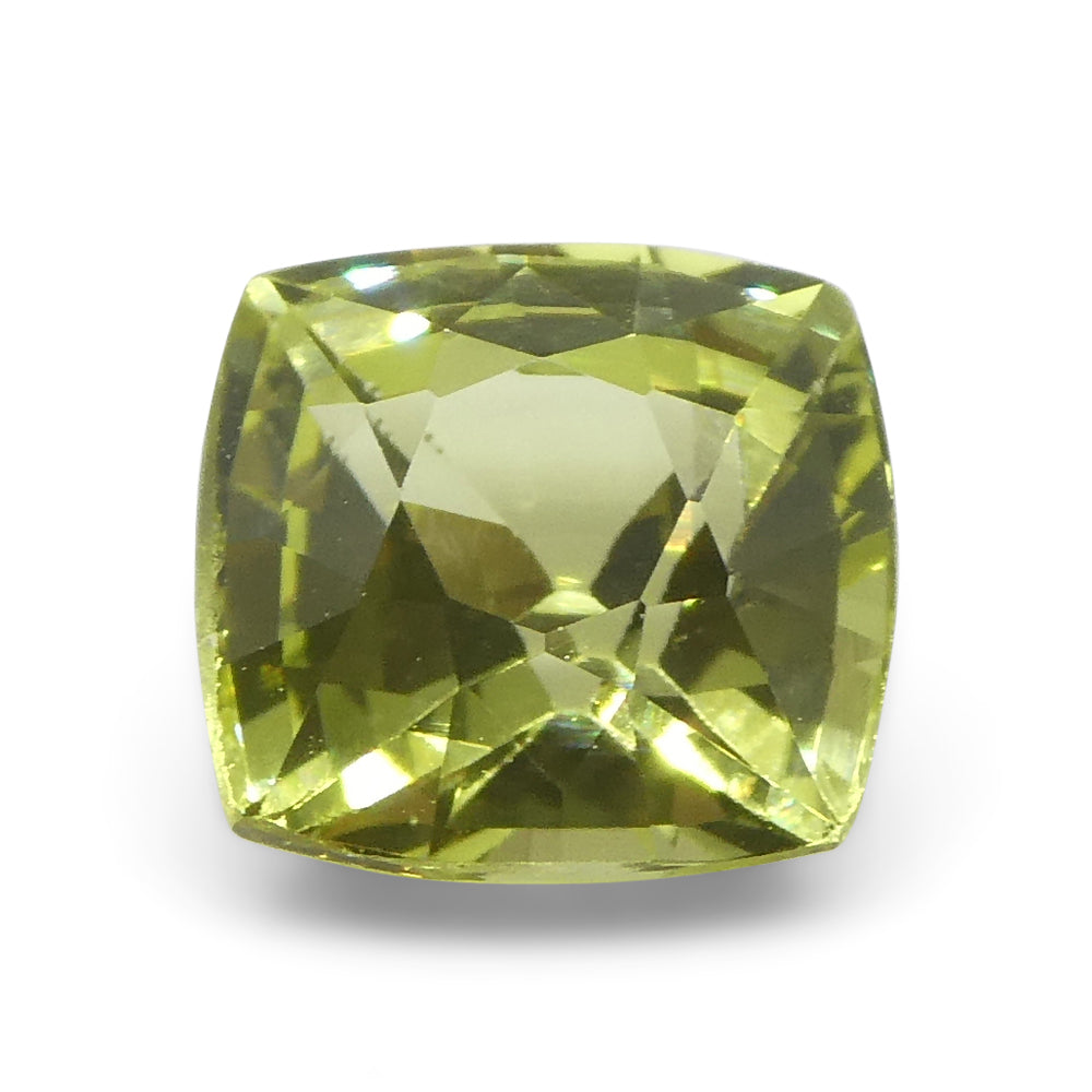 1.68ct Square Cushion Green-Yellow Chrysoberyl from Brazil - Skyjems Wholesale Gemstones