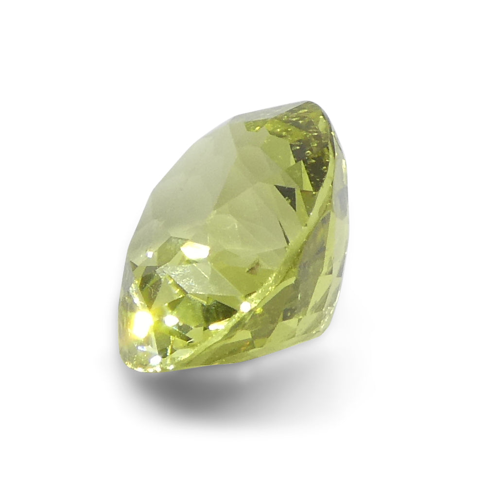 2.02ct Natural Green-Yellow Oval Chrysoberyl from Brazil, premium gemstone by SkyJems Canadian gem specialists