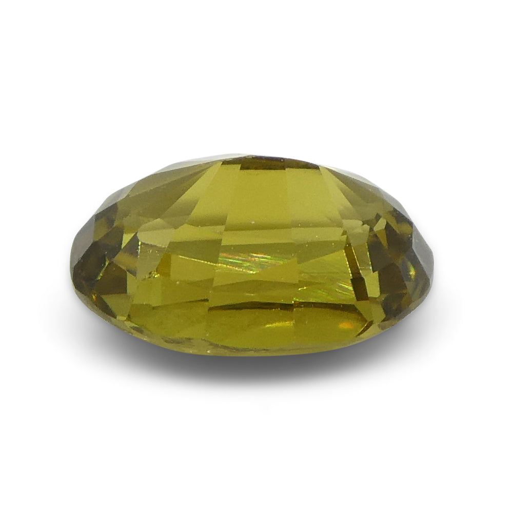 1.91ct Natural Yellow Chrysoberyl Oval Gemstone from Brazil, Premium Quality SkyJems Loose Stone Collection