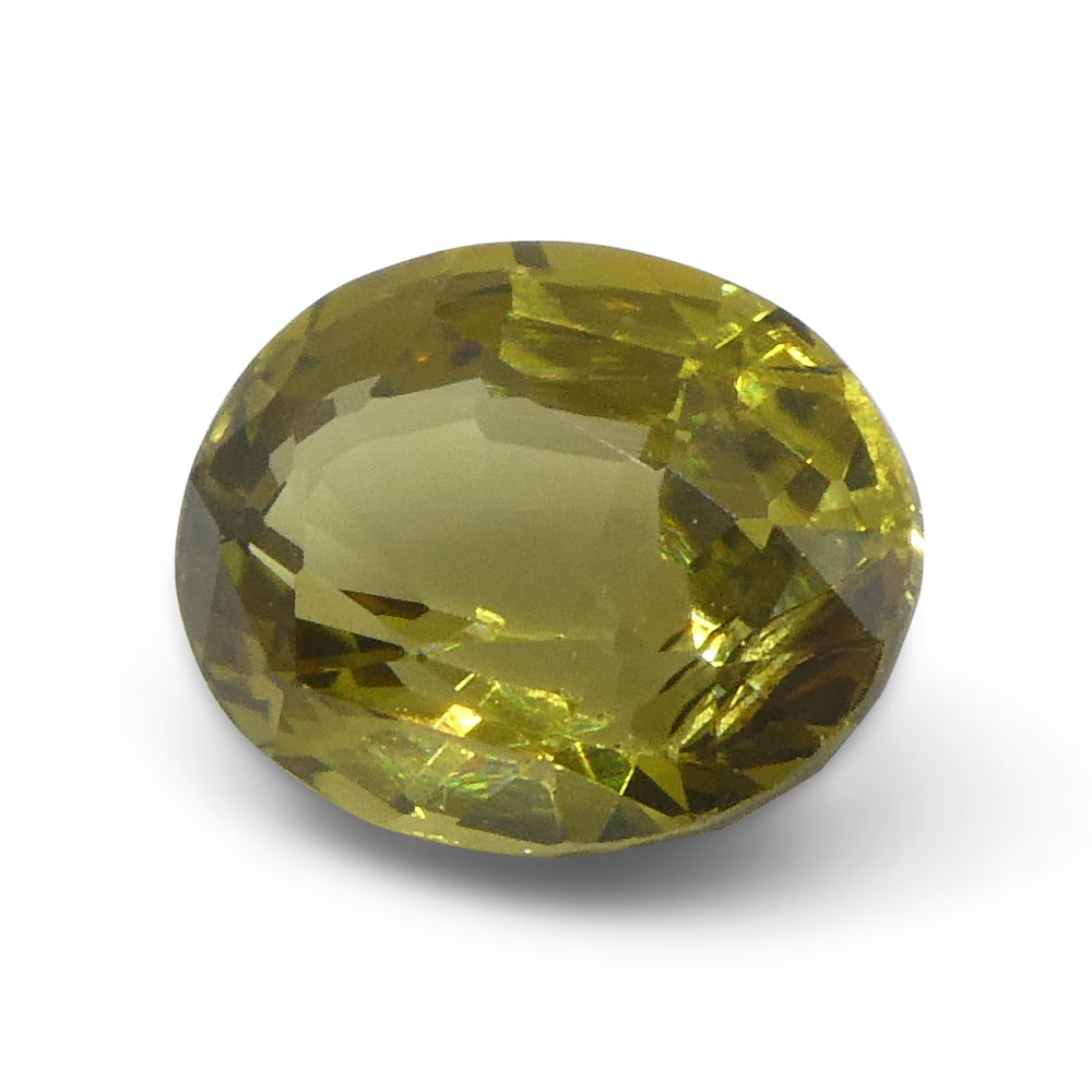 1.91ct Natural Yellow Chrysoberyl Oval Gemstone from Brazil, Unheated Premium Quality by SkyJems
