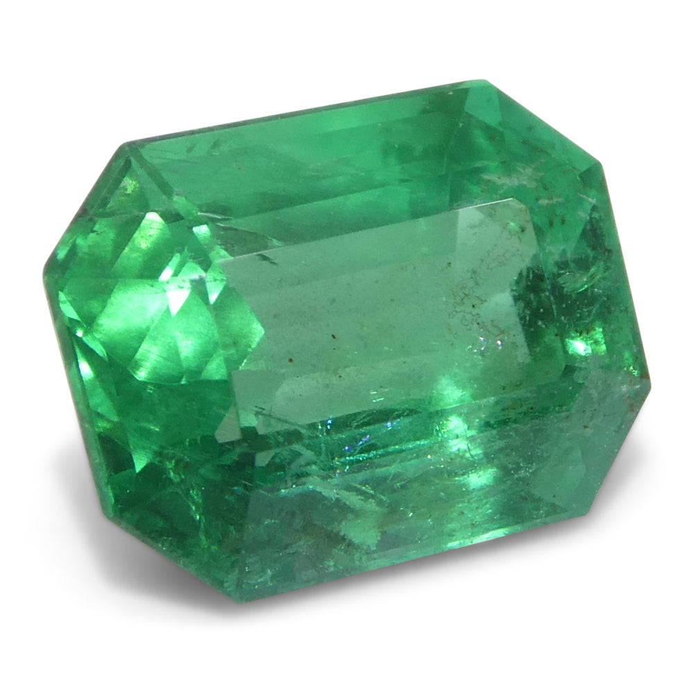 1.77ct Octagonal/Emerald Cut Green Emerald from Zambia - Skyjems Wholesale Gemstones