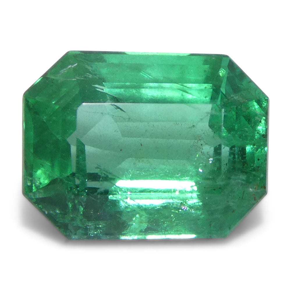 1.77ct Octagonal/Emerald Cut Green Emerald from Zambia - Skyjems Wholesale Gemstones
