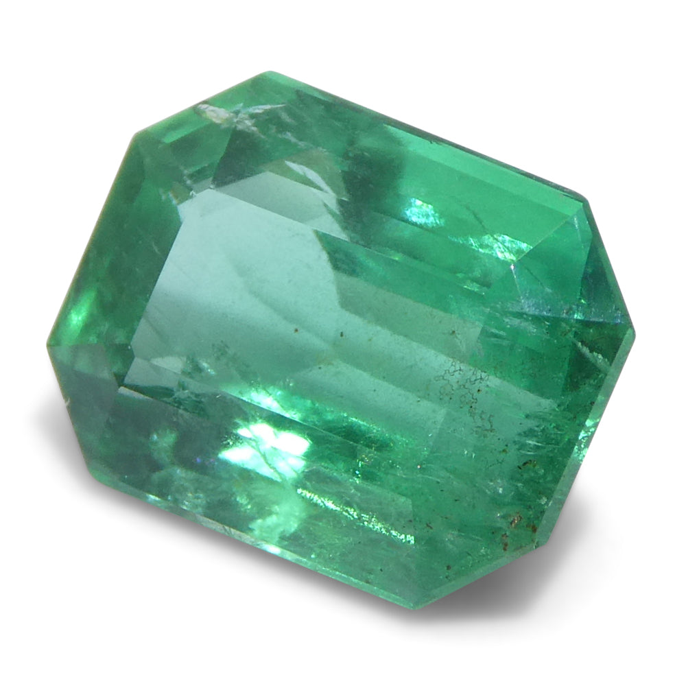 1.77ct Octagonal/Emerald Cut Green Emerald from Zambia - Skyjems Wholesale Gemstones