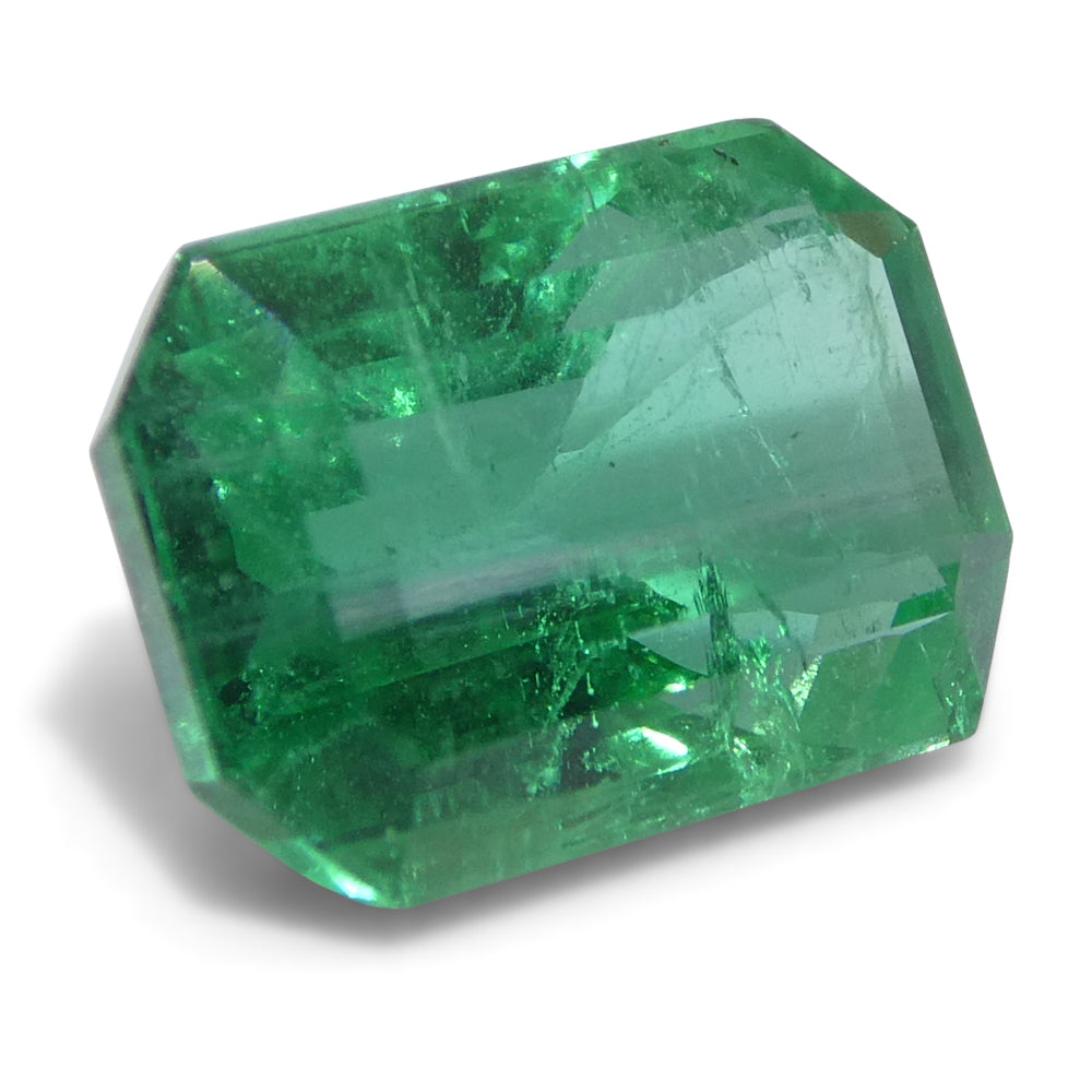 2.19ct Octagonal/Emerald Cut Green Emerald from Zambia - Skyjems Wholesale Gemstones