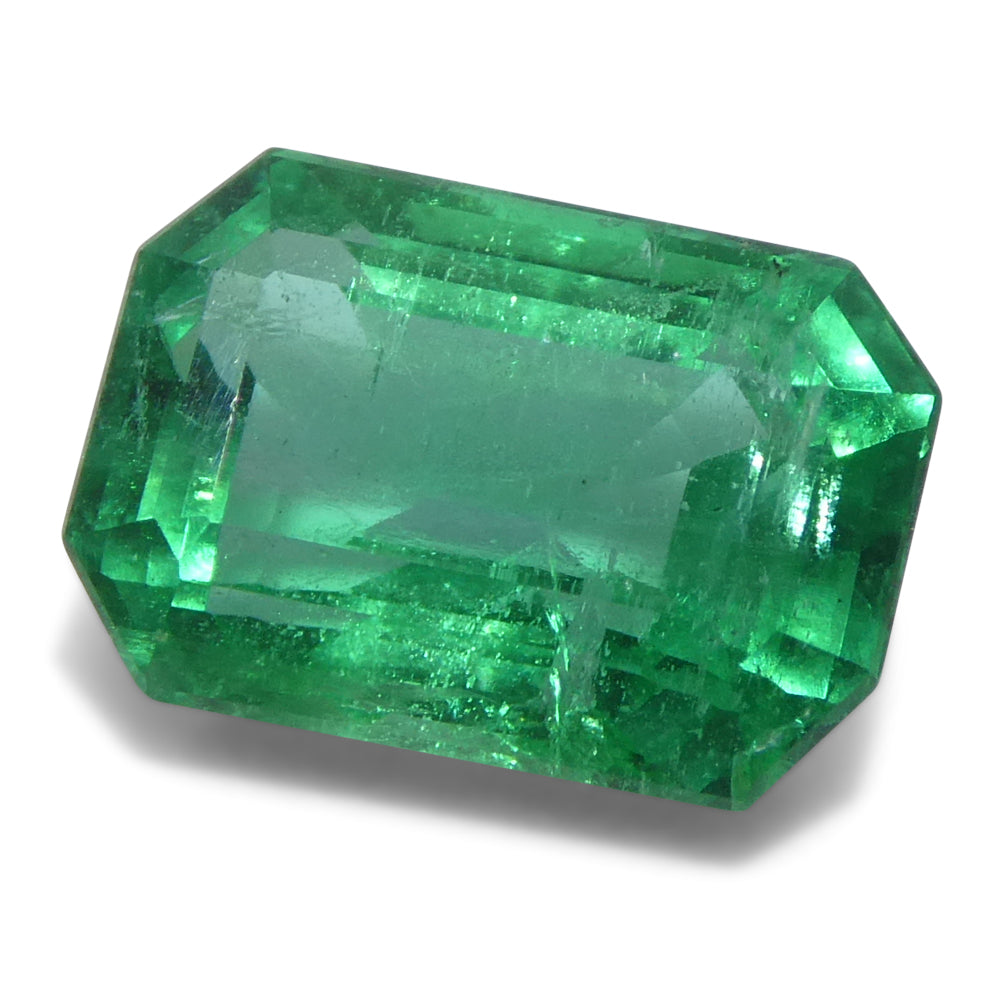 2.19ct Octagonal/Emerald Cut Green Emerald from Zambia - Skyjems Wholesale Gemstones