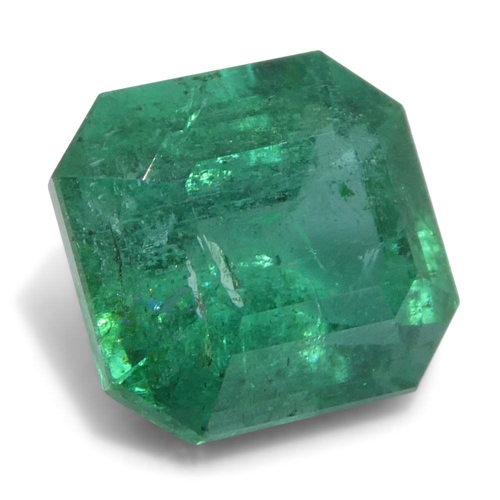1.92ct Octagonal/Emerald Cut Green Emerald from Zambia - Skyjems Wholesale Gemstones