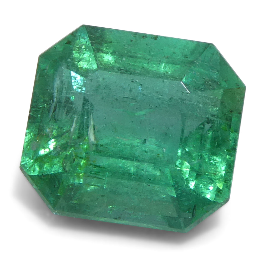 1.92ct Octagonal/Emerald Cut Green Emerald from Zambia - Skyjems Wholesale Gemstones