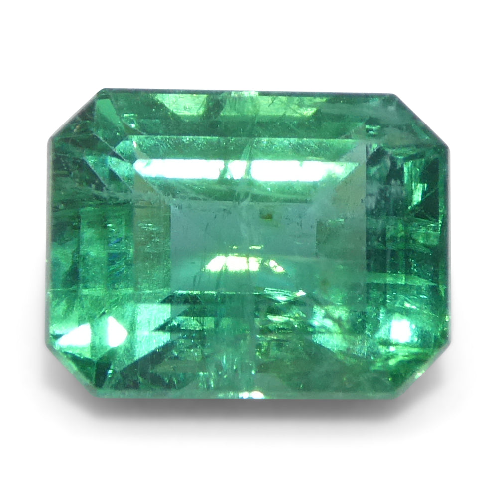 1.68ct Octagonal/Emerald Cut Green Emerald from Zambia - Skyjems Wholesale Gemstones