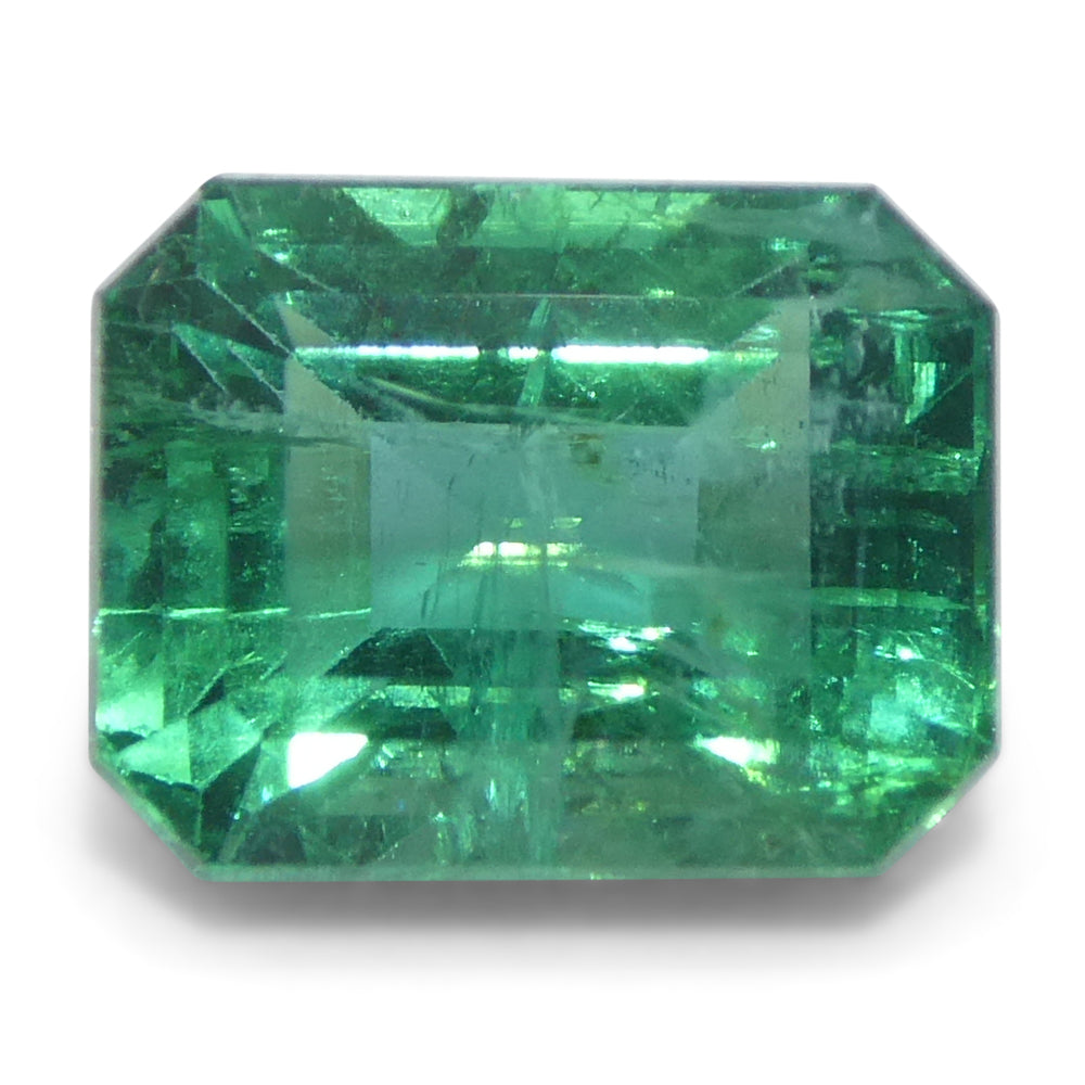 1.68ct Octagonal/Emerald Cut Green Emerald from Zambia - Skyjems Wholesale Gemstones