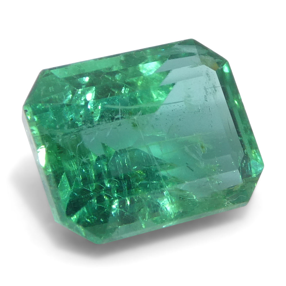 1.68ct Octagonal/Emerald Cut Green Emerald from Zambia - Skyjems Wholesale Gemstones