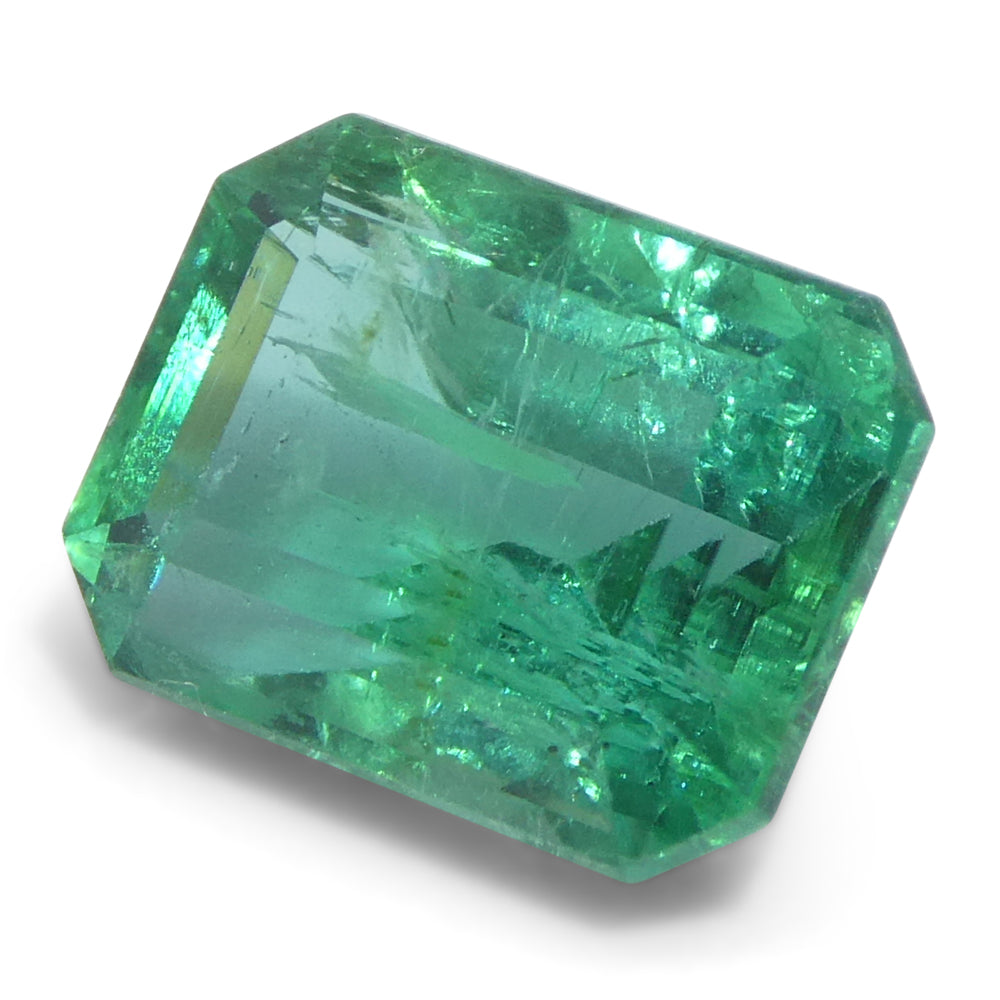 1.68ct Octagonal/Emerald Cut Green Emerald from Zambia - Skyjems Wholesale Gemstones