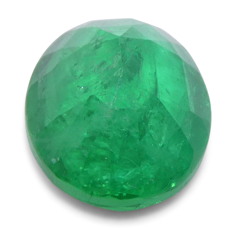 1.65ct Oval Green Zambian Emerald from SkyJems, premium medium-strong brilliance, classic beryl gemstone