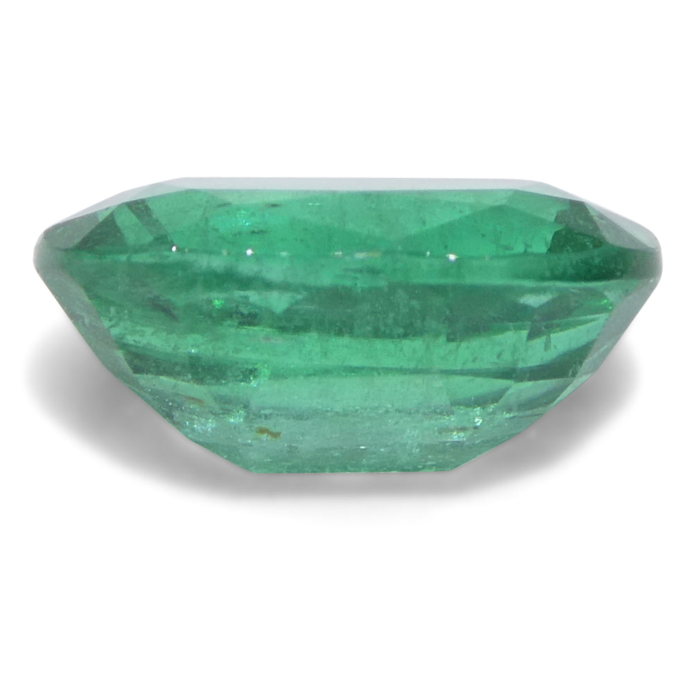 1.73ct Oval Green Zambian Emerald from SkyJems, premium medium-light brilliant beryl gemstone with vibrant color