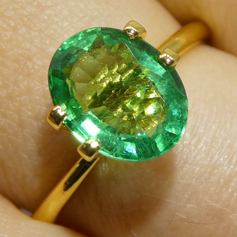 2.07ct Oval Green Emerald from Zambia - Skyjems Wholesale Gemstones