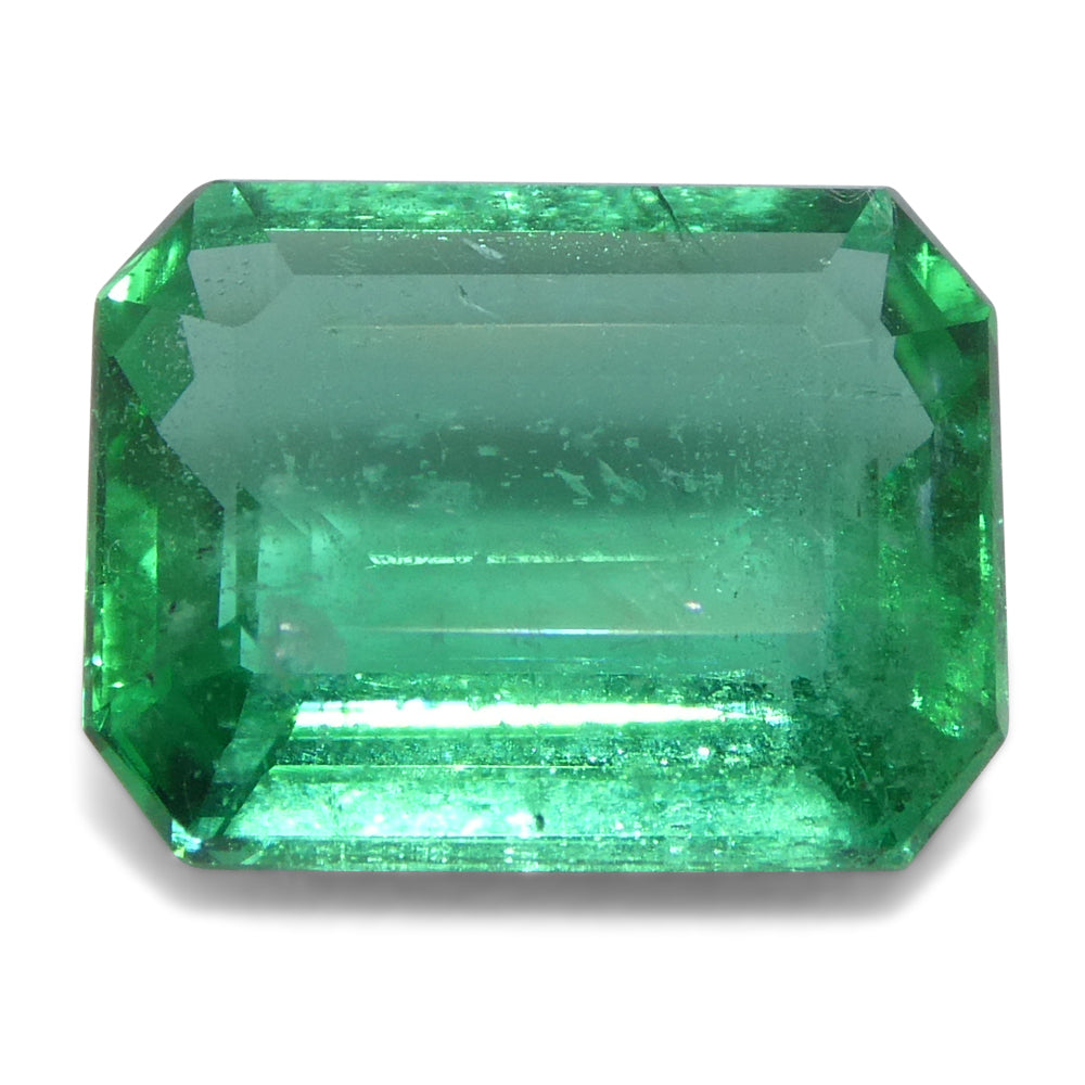 2.37ct Octagonal/Emerald Cut Green Emerald from Zambia - Skyjems Wholesale Gemstones