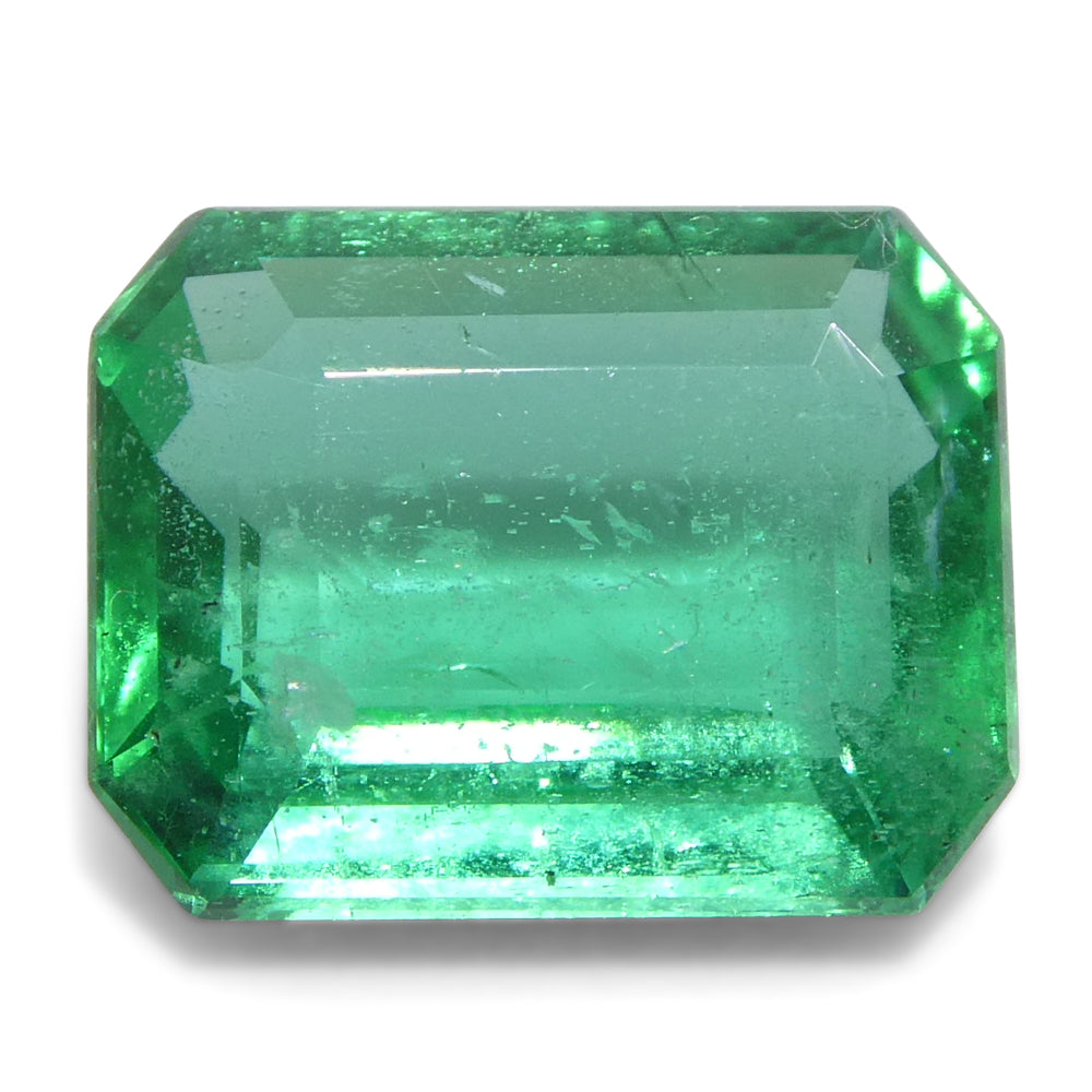 2.37ct Octagonal/Emerald Cut Green Emerald from Zambia - Skyjems Wholesale Gemstones