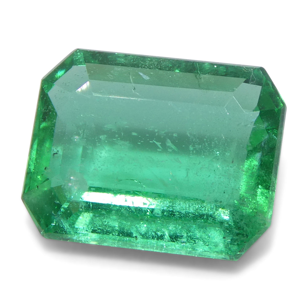 2.37ct Octagonal/Emerald Cut Green Emerald from Zambia - Skyjems Wholesale Gemstones