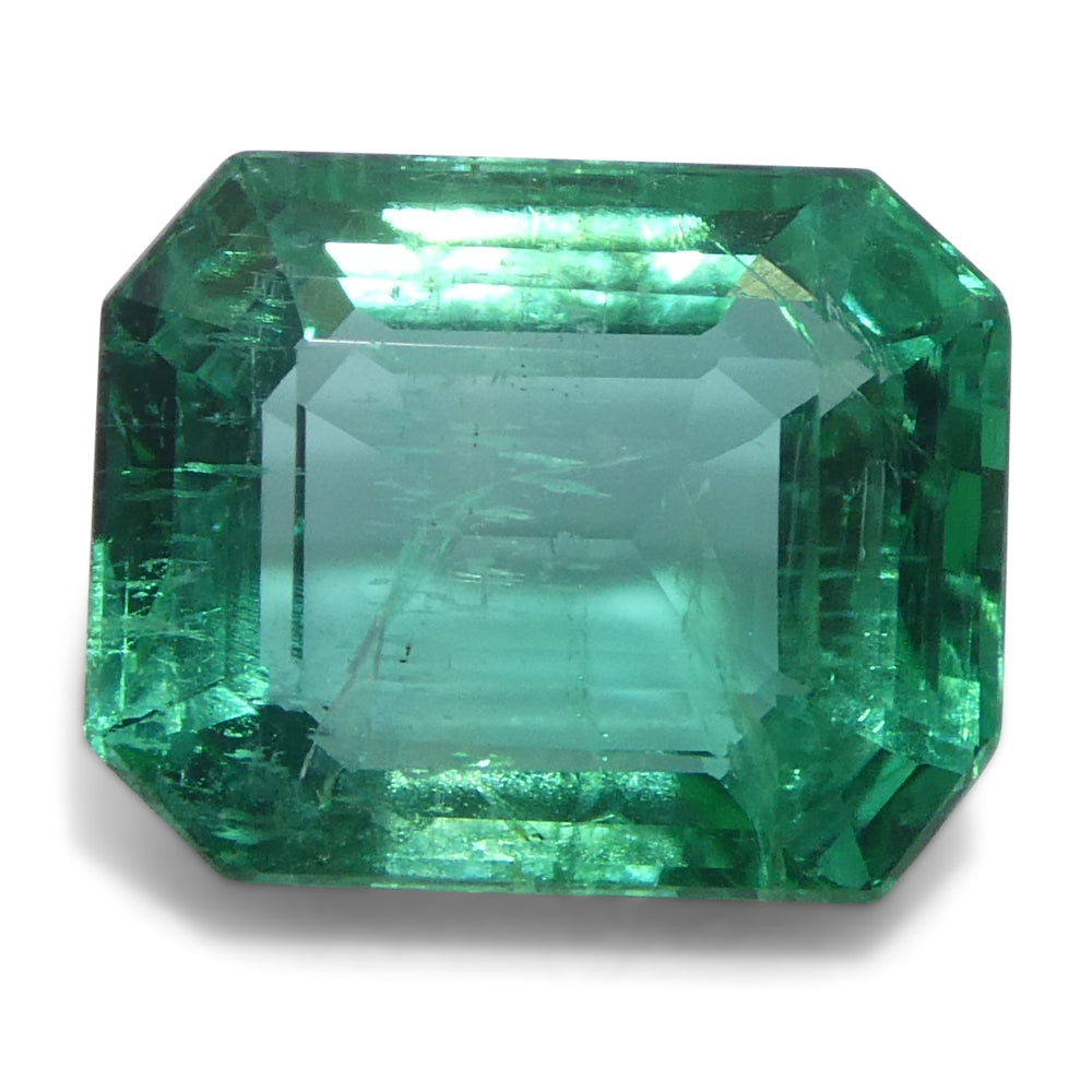 2.89ct Octagonal/Emerald Cut Green Emerald from Zambia - Skyjems Wholesale Gemstones
