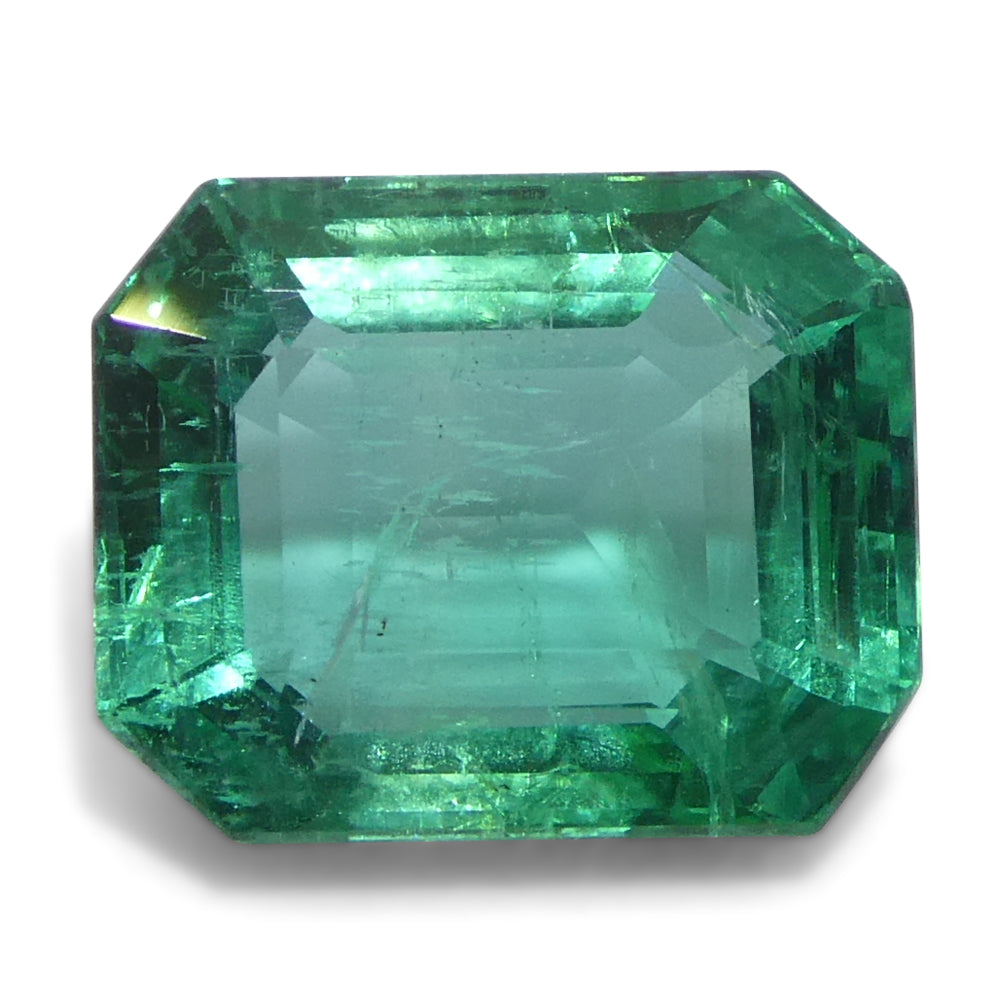 2.89ct Octagonal/Emerald Cut Green Emerald from Zambia - Skyjems Wholesale Gemstones