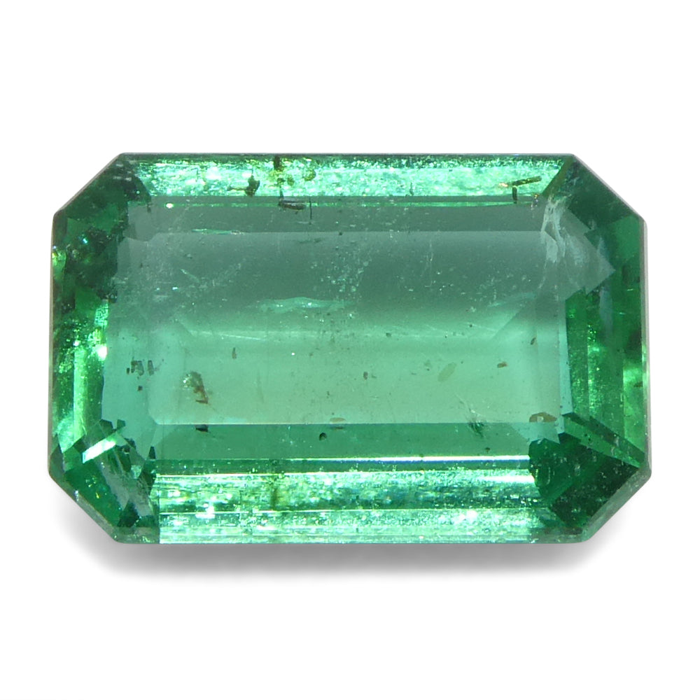 1.63ct Octagonal/Emerald Cut Green Emerald from Zambia - Skyjems Wholesale Gemstones