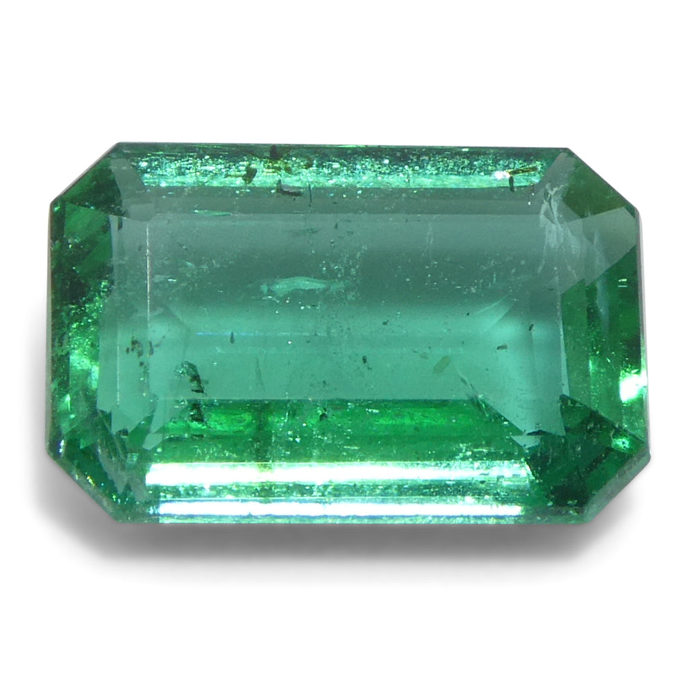 1.63ct Octagonal/Emerald Cut Green Emerald from Zambia - Skyjems Wholesale Gemstones