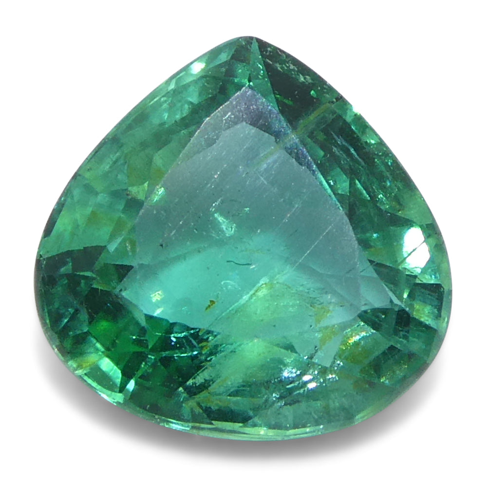Emerald 1.59 cts 7.73 x 8.04 x 4.43 mm Pear Green  $1910