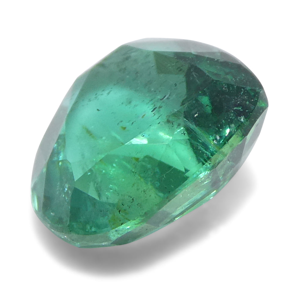 1.59ct Pear Green Emerald from Zambia, brilliant-cut gemstone by SkyJems, premium Canadian coloured gem specialists