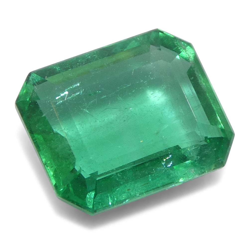 2.24ct Octagonal/Emerald Cut Green Emerald from Zambia - Skyjems Wholesale Gemstones