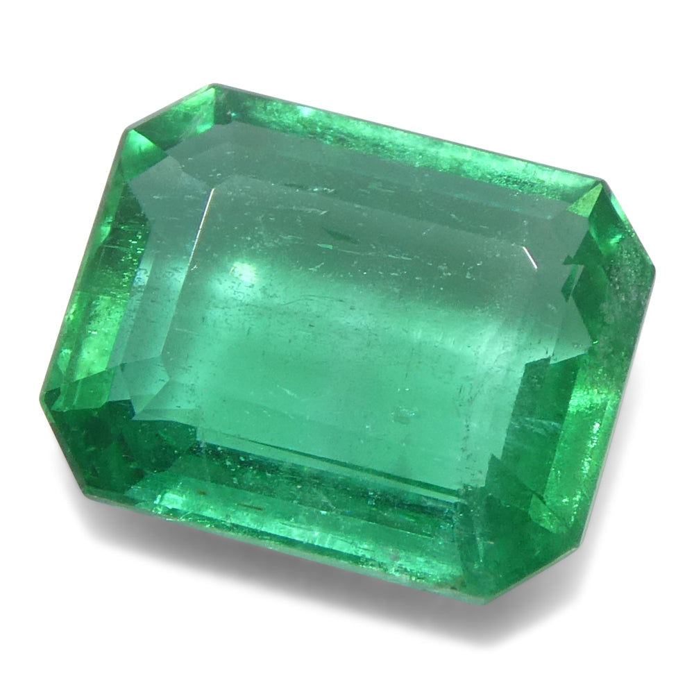 2.24ct Octagonal/Emerald Cut Green Emerald from Zambia - Skyjems Wholesale Gemstones