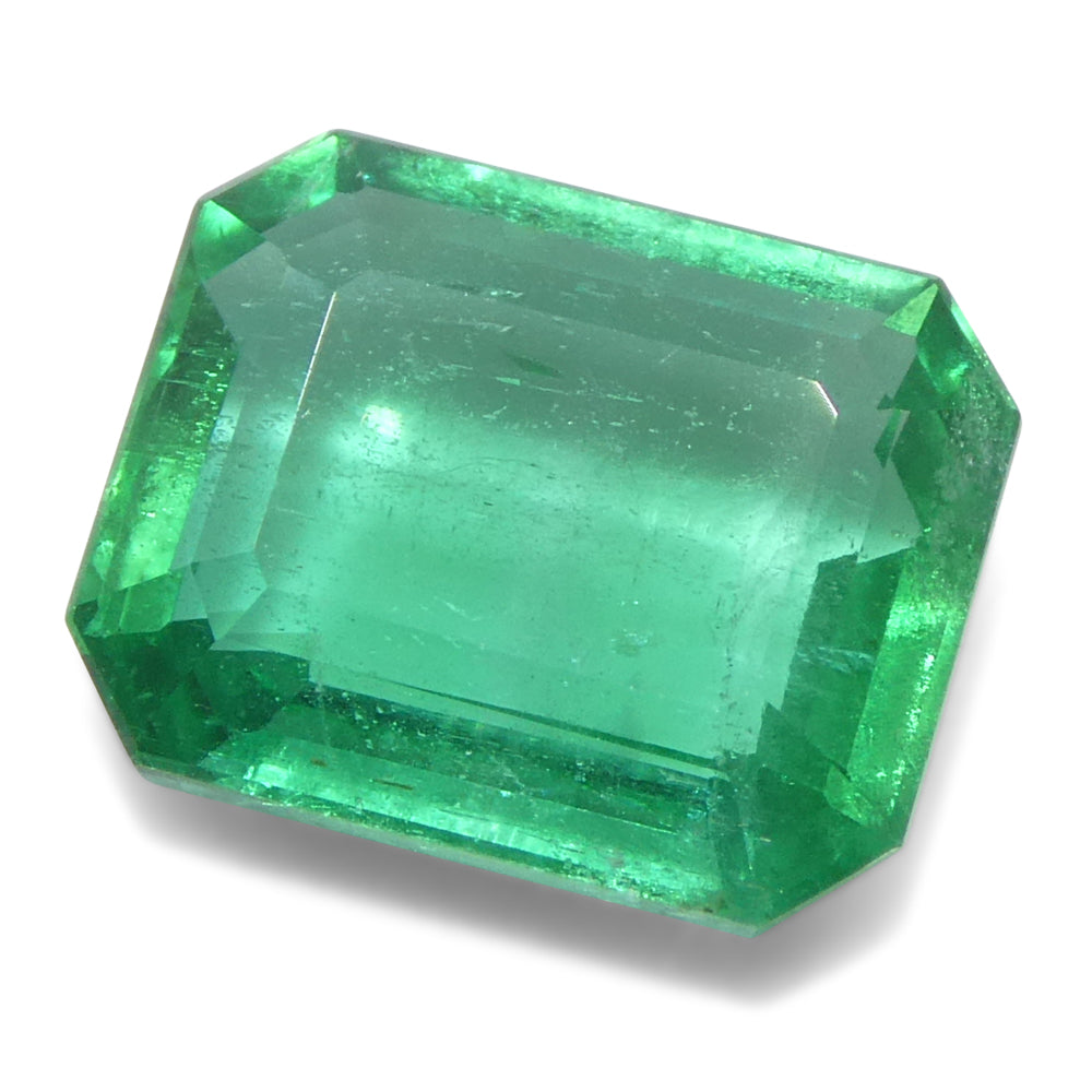 2.24ct Octagonal/Emerald Cut Green Emerald from Zambia - Skyjems Wholesale Gemstones