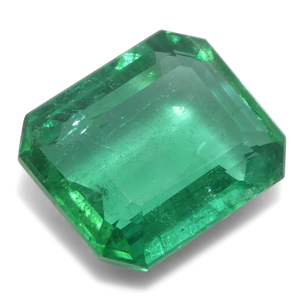 2.24ct Octagonal/Emerald Cut Green Emerald from Zambia - Skyjems Wholesale Gemstones