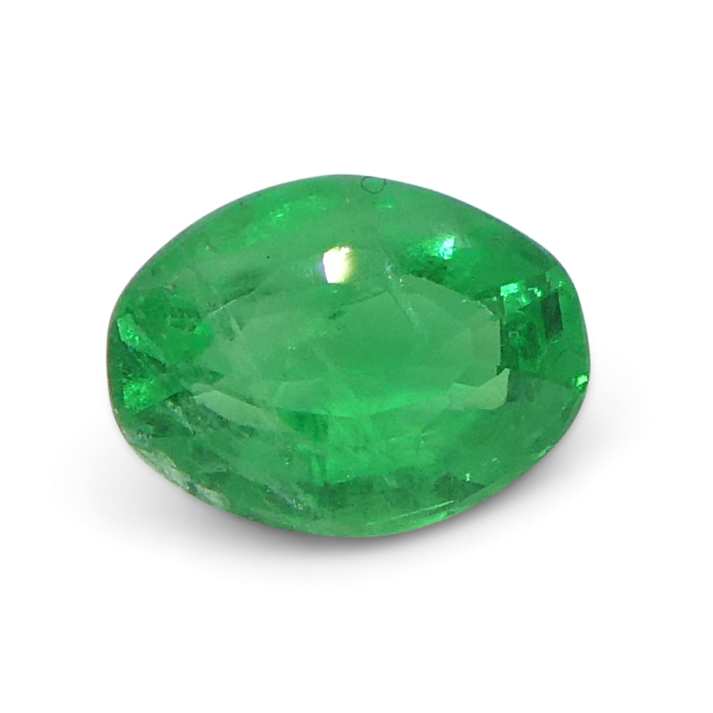 0.83ct Colombian Green Emerald Oval Cut Gemstone from SkyJems Premium Beryl Collection