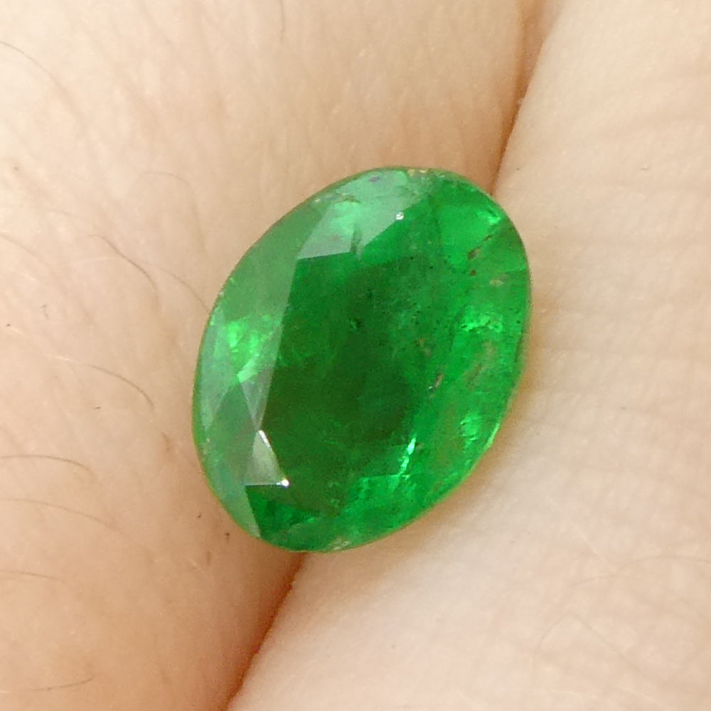 1.08ct Oval Green Emerald from Zambia - Skyjems Wholesale Gemstones