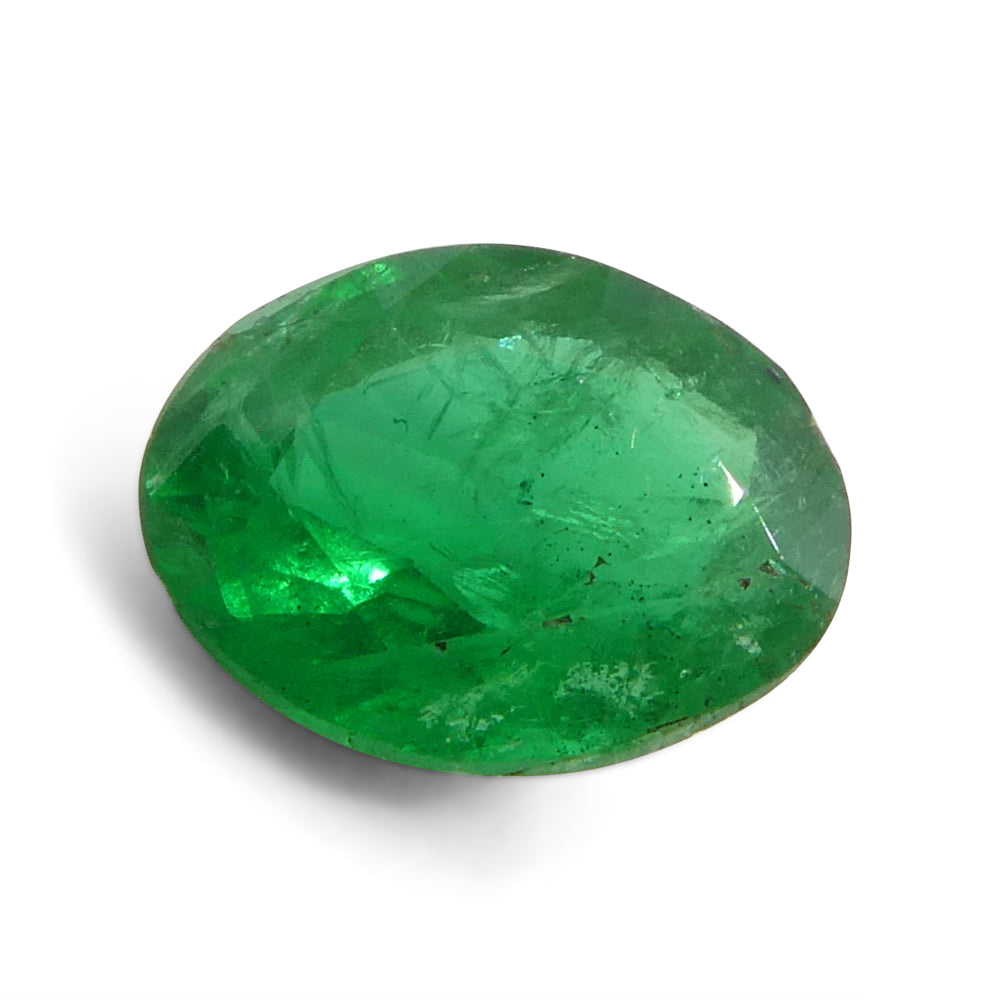 1.08ct Oval Green Emerald from Zambia - Skyjems Wholesale Gemstones