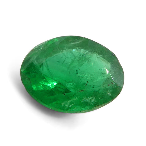 1.08ct Oval Green Emerald from Zambia