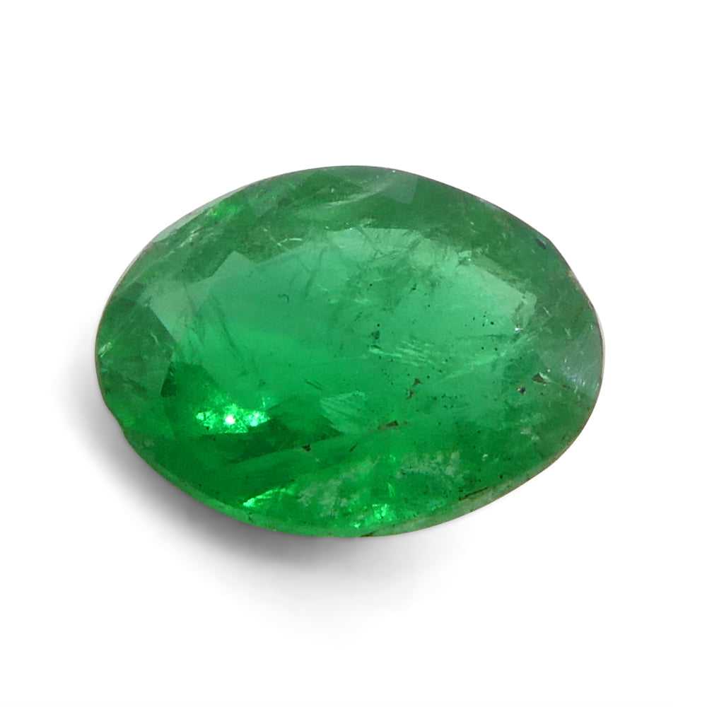 1.08ct Oval Green Emerald from Zambia - Skyjems Wholesale Gemstones