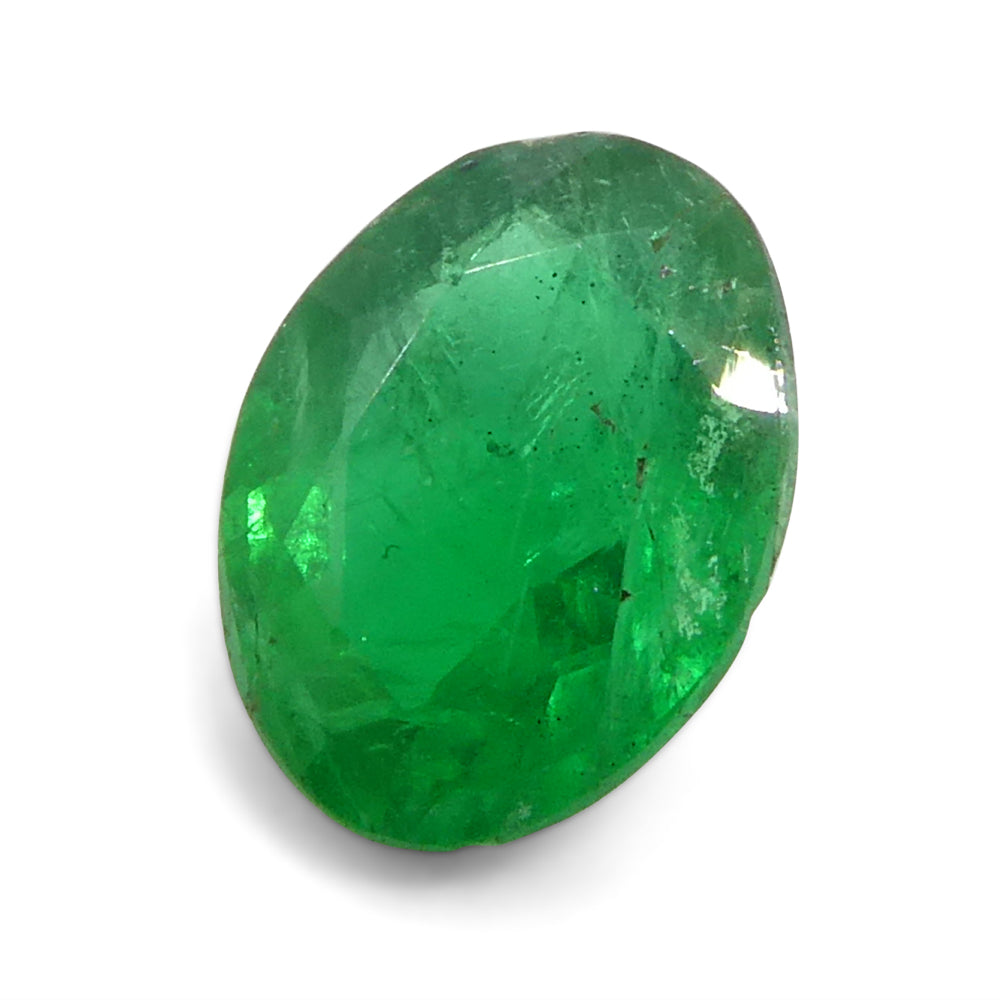 1.08ct Oval Green Emerald from Zambia - Skyjems Wholesale Gemstones