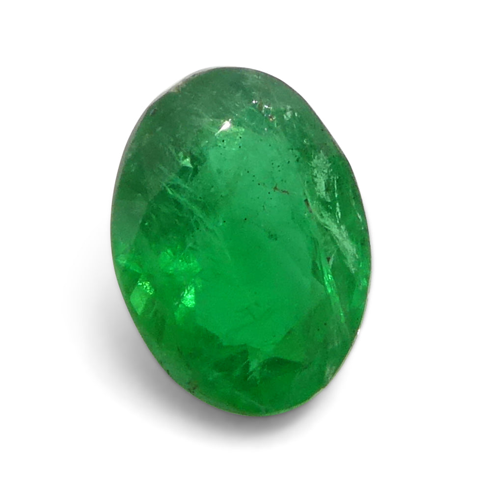 1.08ct Oval Green Emerald from Zambia - Skyjems Wholesale Gemstones