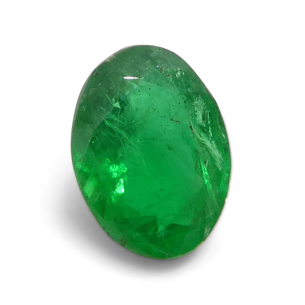 1.08ct Oval Green Emerald from Zambia - Skyjems Wholesale Gemstones