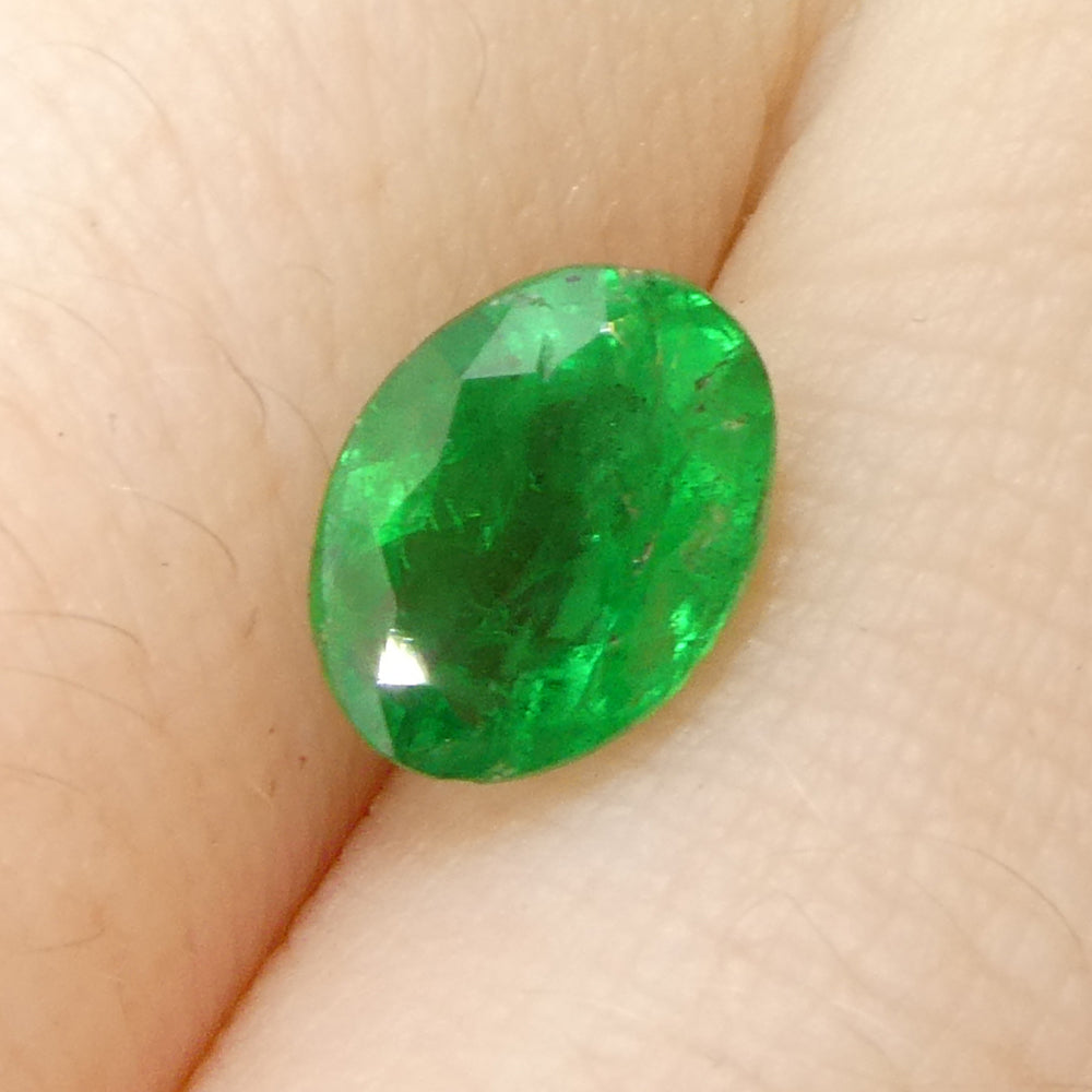 1.08ct Oval Green Emerald from Zambia - Skyjems Wholesale Gemstones