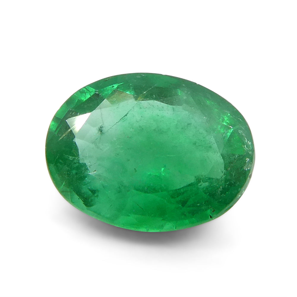 1.11ct Oval Green Emerald from Zambia - Skyjems Wholesale Gemstones