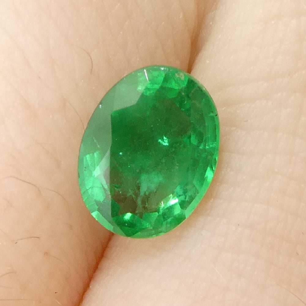 1.11ct Oval Green Emerald from Zambia - Skyjems Wholesale Gemstones