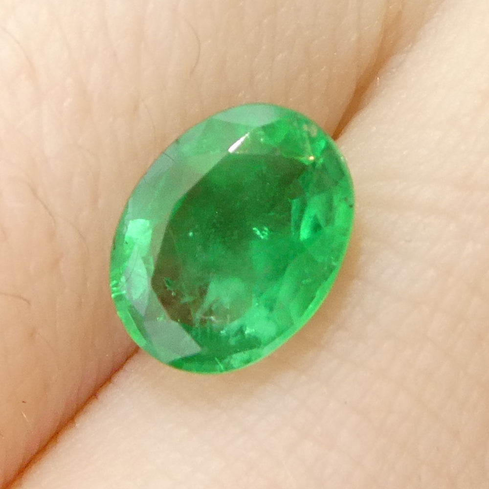 1.11ct Oval Green Emerald from Zambia - Skyjems Wholesale Gemstones