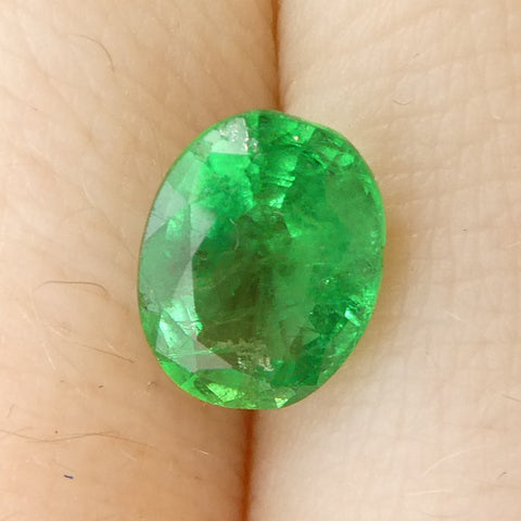 1.29ct Oval Green Emerald from Zambia